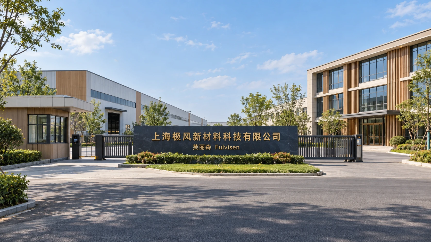 上海极风新材料科技有限公司木业厂区大门效果图